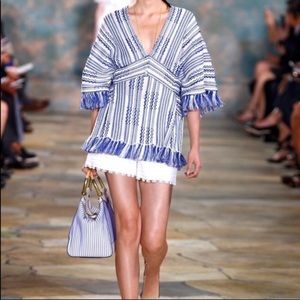 Tory Burch  Linen Fringe Cardigan